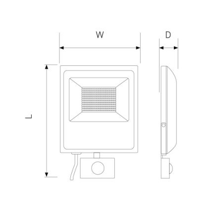 LED Reflektor s senzorjem LED/10W/220-240V 3000K IP65