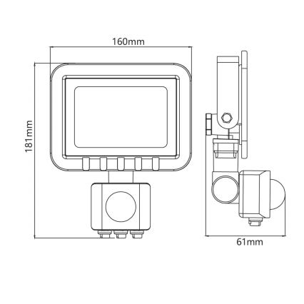 LED reflektor s senzorjem LED/30W/230V IP65