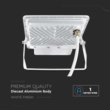 LED Reflektor s senzorjem LED/50W/230V 4000K IP65 bela