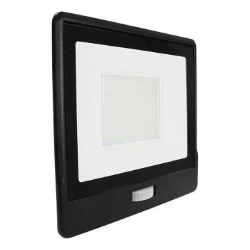 LED Reflektor s senzorjem LED/50W/230V 4000K IP65 črna