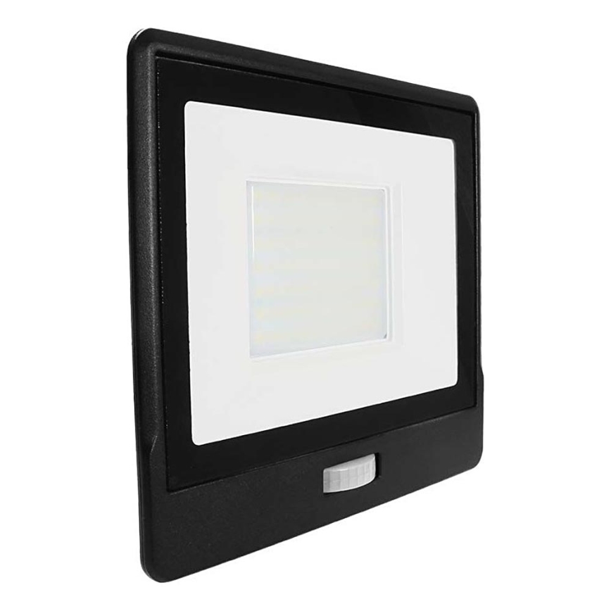 LED Reflektor s senzorjem LED/50W/230V 4000K IP65 črna