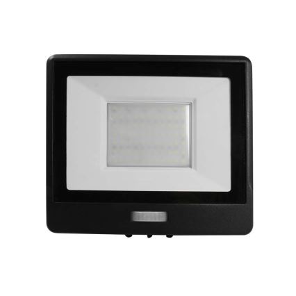 LED Reflektor s senzorjem LED/50W/230V 4000K IP65 črna