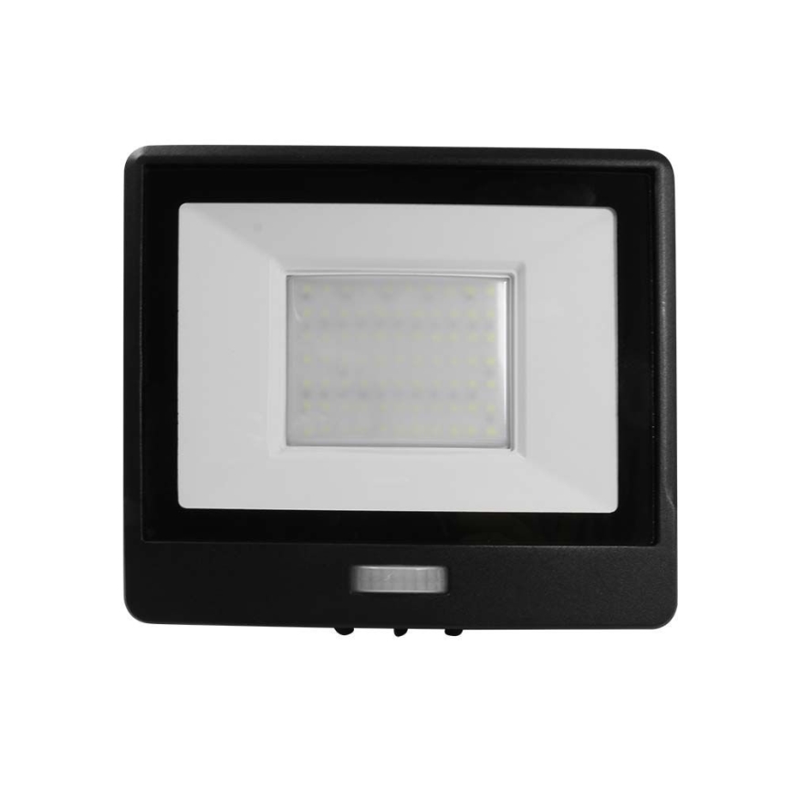LED Reflektor s senzorjem LED/50W/230V 4000K IP65 črna