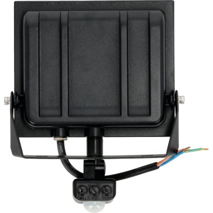 LED Reflektor s senzorjem LED/50W/230V 6500K IP44 črna