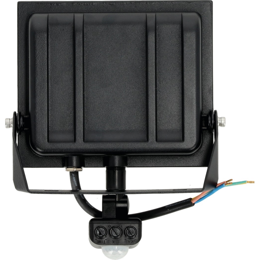 LED Reflektor s senzorjem LED/50W/230V 6500K IP44 črna