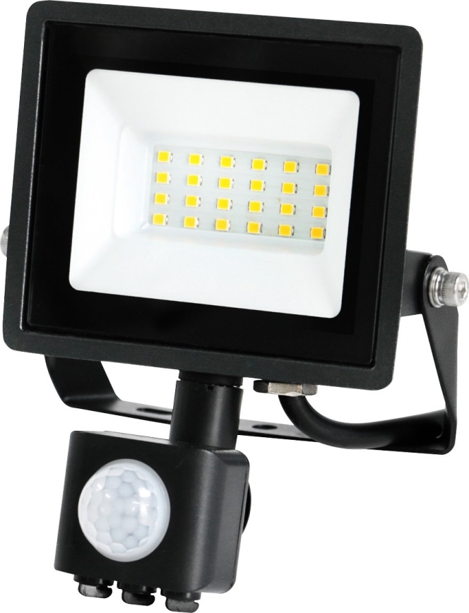 LED Reflektor s senzorjem MHC LED/20W/230V IP44 6500K črna