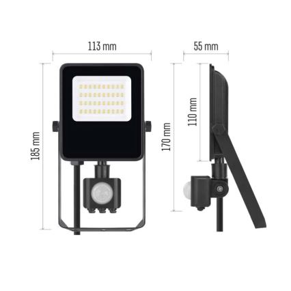 LED Reflektor s senzorjem VISIO LED/20W/230V 4000K IP65