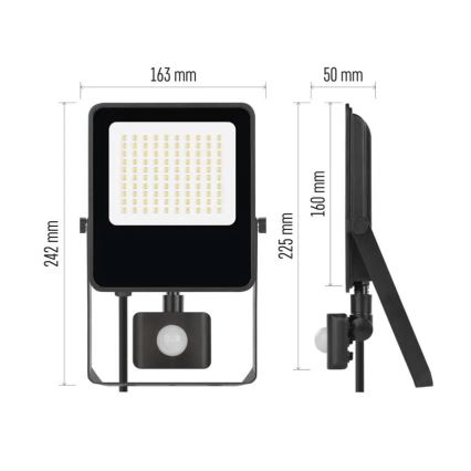 LED Reflektor s senzorjem VISIO LED/50W/230V 4000K IP65