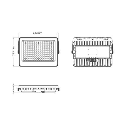 LED reflektor s sončnim panelom FOCUS LED/100W/15000 mAh 3,2V 6000K IP65 + daljinski upravljalnik