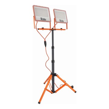 LED reflektor s stojalom 2xLED/100W/230V 4500K IP65 oranžen