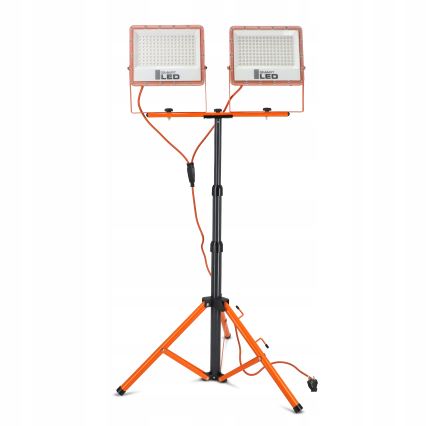 LED reflektor s stojalom 2xLED/100W/230V 4500K IP65 oranžen