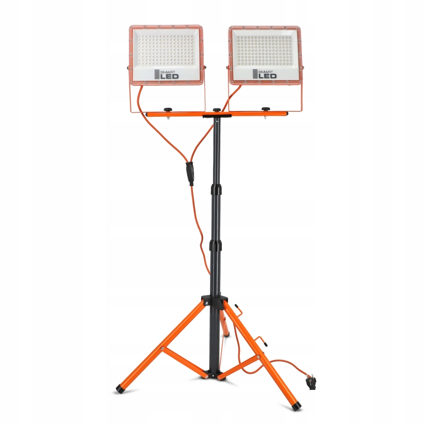 LED reflektor s stojalom 2xLED/100W/230V 4500K IP65 oranžen