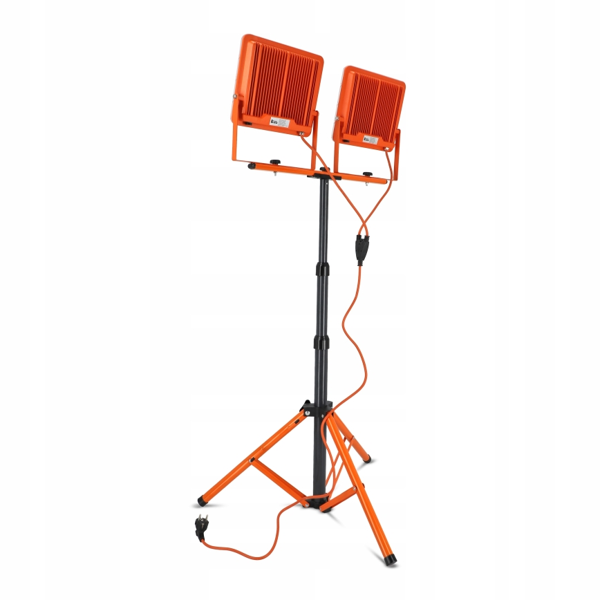 LED reflektor s stojalom 2xLED/100W/230V 4500K IP65 oranžen