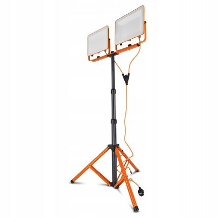 LED reflektor s stojalom 2xLED/100W/230V 4500K IP65 oranžna