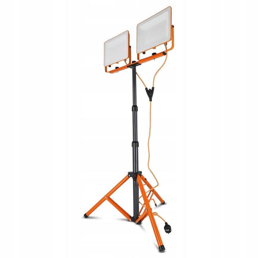 LED reflektor s stojalom 2xLED/100W/230V 4500K IP65 oranžna