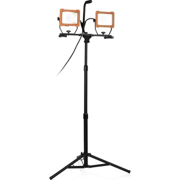 LED reflektor s stojalom 2xLED/30W/230V 4000K IP65 oranžna/črna