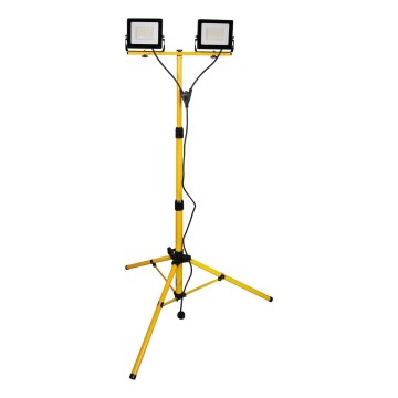 LED reflektor s stojalom 2xLED/30W/230V 6500K IP65 rumena