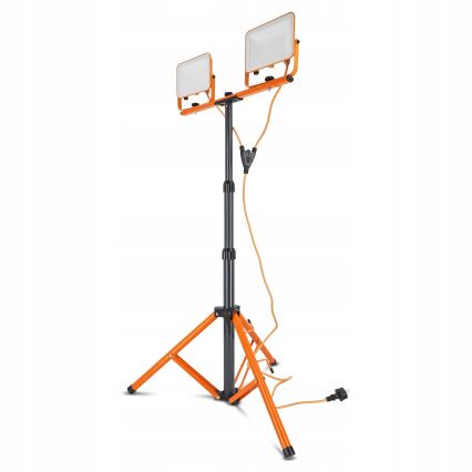 LED reflektor s stojalom 2xLED/50W/230V 4500K IP65 oranžna