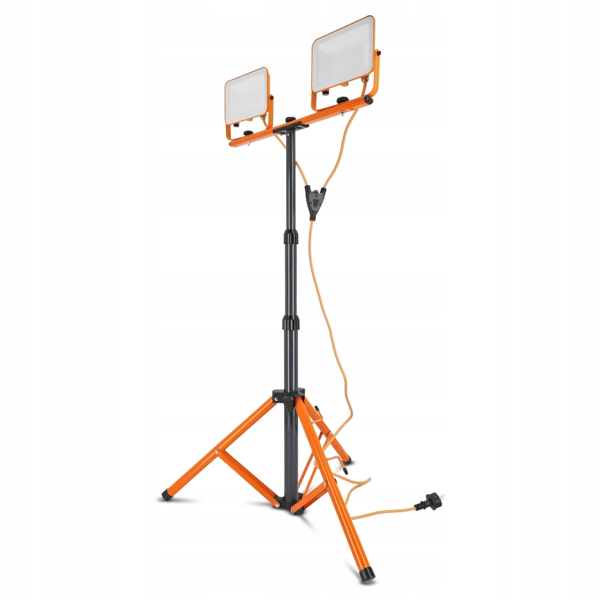 LED reflektor s stojalom 2xLED/50W/230V 4500K IP65 oranžna