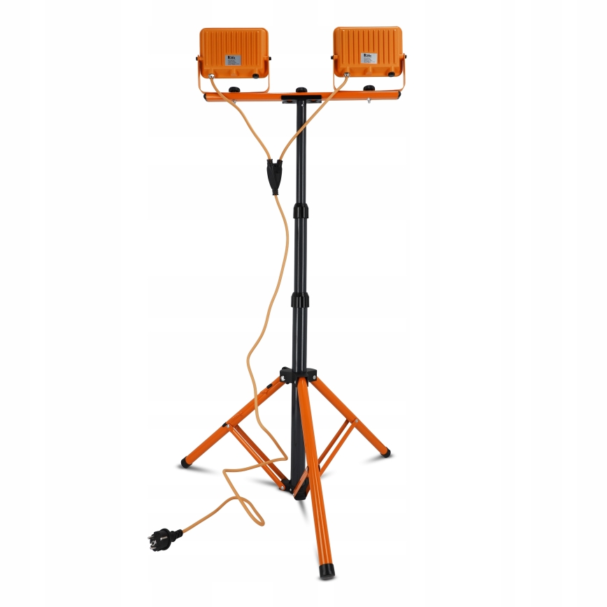 LED reflektor s stojalom 2xLED/50W/230V 4500K IP65 oranžna