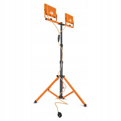LED reflektor s stojalom 2xLED/50W/230V 4500K IP65 oranžna