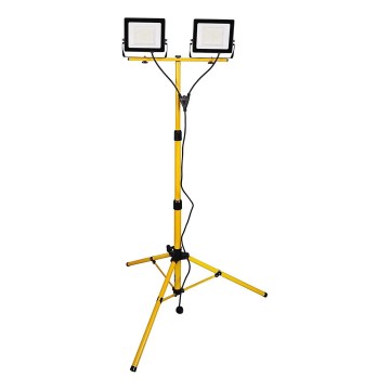 LED reflektor s stojalom 2xLED/50W/230V 6500K IP65 rumene barve