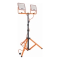 LED reflektor s stojalom 2×LED/50 W/230 V 4500 K IP65 oranžna