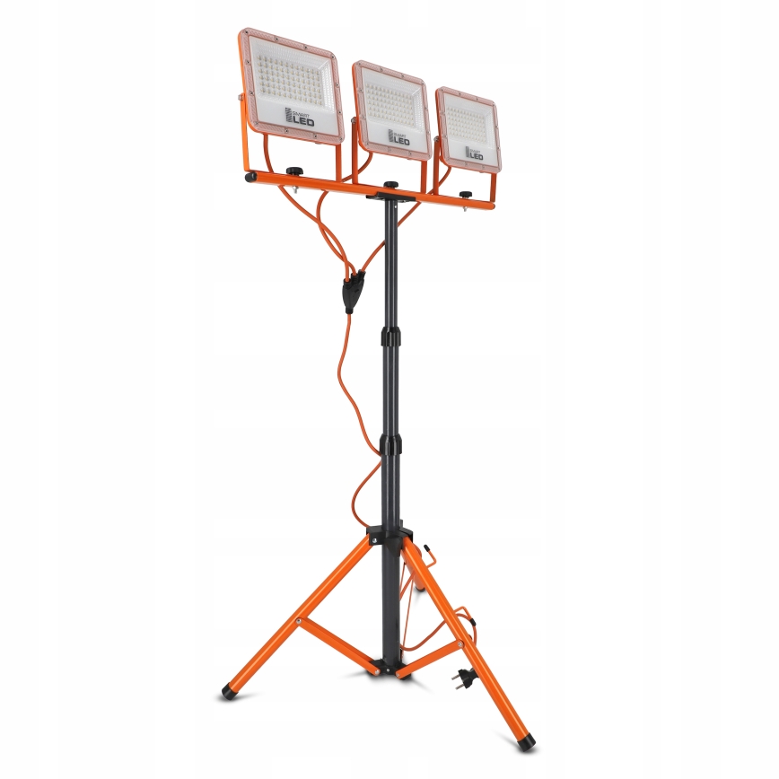 LED reflektor s stojalom 3xLED/50W/230V 4500K IP65 oranžen