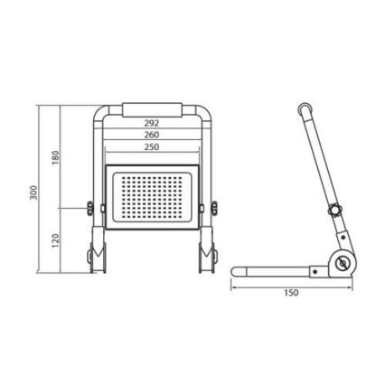 LED Reflektor s stojalom ADVIVE WORK LED/100W/230V IP65