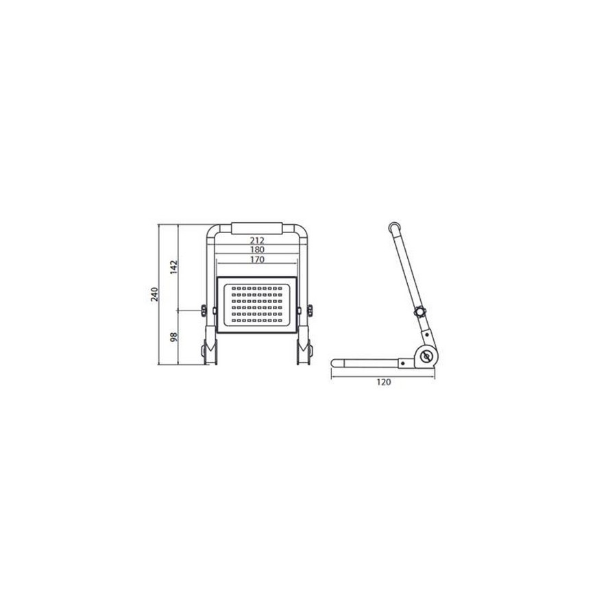LED Reflektor s stojalom ADVIVE WORK LED/50W/230V IP65