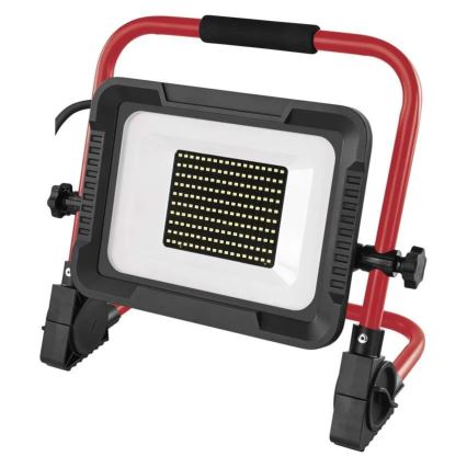 LED reflektor s stojalom ELION LED/100W/230V 4000K IP65 rdeča/črna