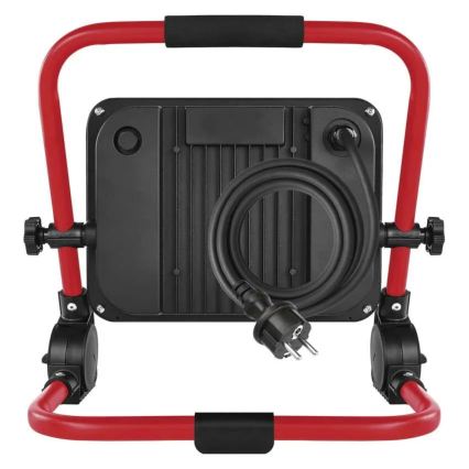 LED reflektor s stojalom ELION LED/100W/230V 4000K IP65 rdeča/črna