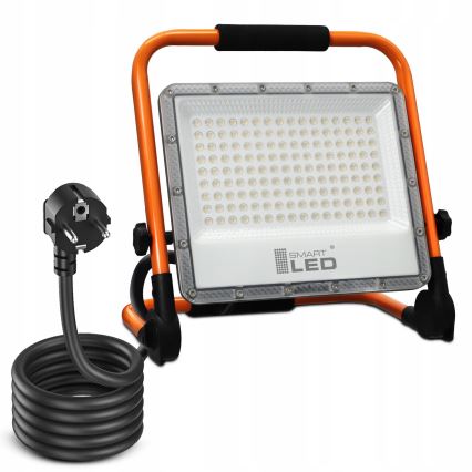 LED reflektor s stojalom LED/100W/230V 4500K IP65 oranžen