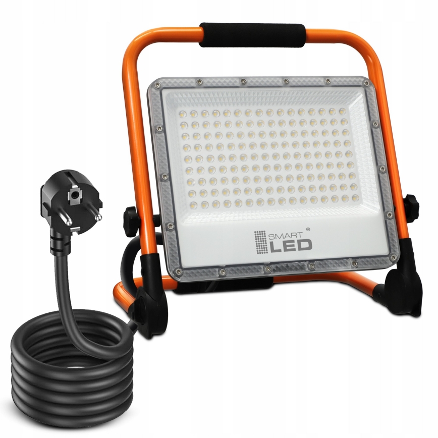 LED reflektor s stojalom LED/100W/230V 4500K IP65 oranžen