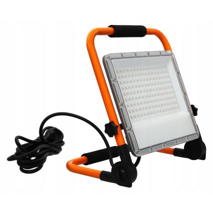 LED reflektor s stojalom LED/100W/230V 4500K IP65 oranžen