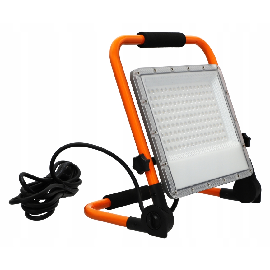 LED reflektor s stojalom LED/100W/230V 4500K IP65 oranžen