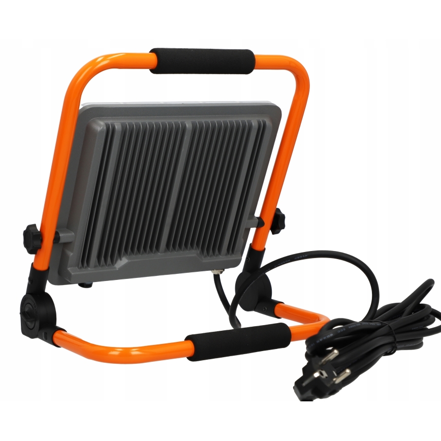 LED reflektor s stojalom LED/100W/230V 4500K IP65 oranžen