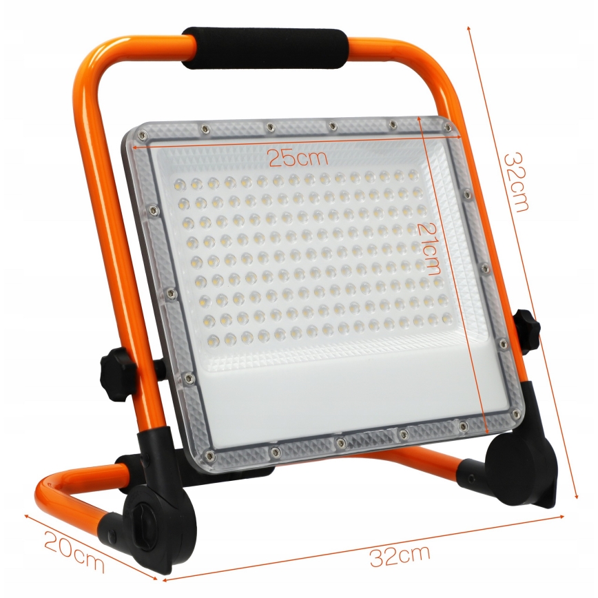 LED reflektor s stojalom LED/100W/230V 4500K IP65 oranžen
