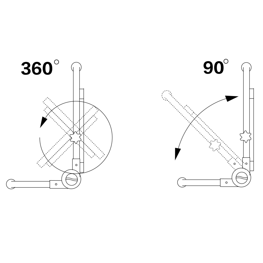 LED reflektor s stojalom LED/50W/230V 5000K IP65 oranžen
