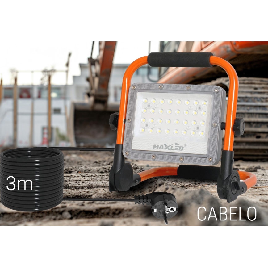 LED Reflektor s stojalom LED/50W/230V 5000K IP65 oranžna