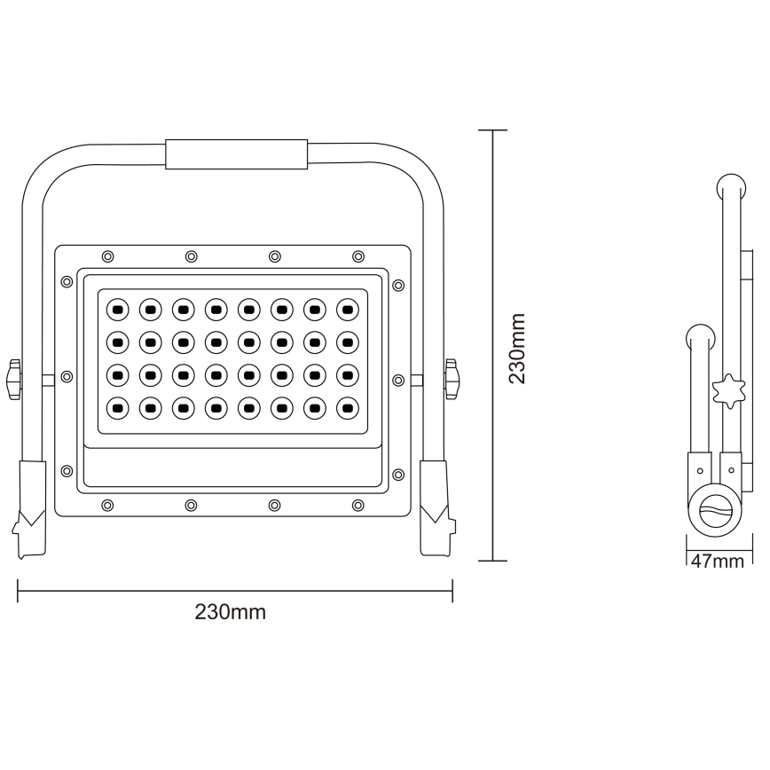 LED Reflektor s stojalom LED/50W/230V 5000K IP65 oranžna