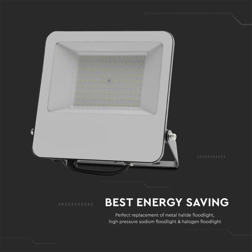 LED Reflektor SAMSUNG CHIP LED/100W/230V 4000K IP65 črna