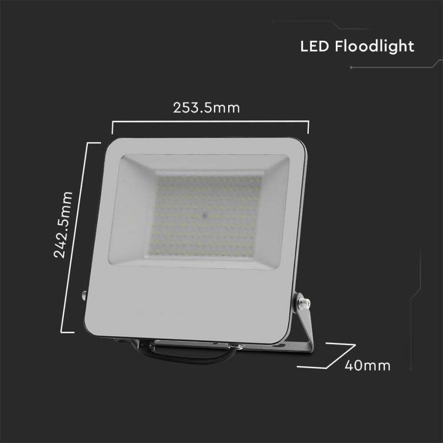 LED Reflektor SAMSUNG CHIP LED/100W/230V 4000K IP65 črna
