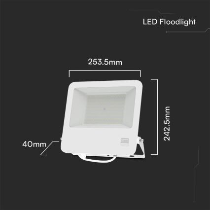 LED Reflektor SAMSUNG CHIP LED/100W/230V 6400K IP65 bela