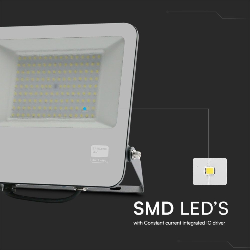 LED Reflektor SAMSUNG CHIP LED/100W/230V 6400K IP65 črna