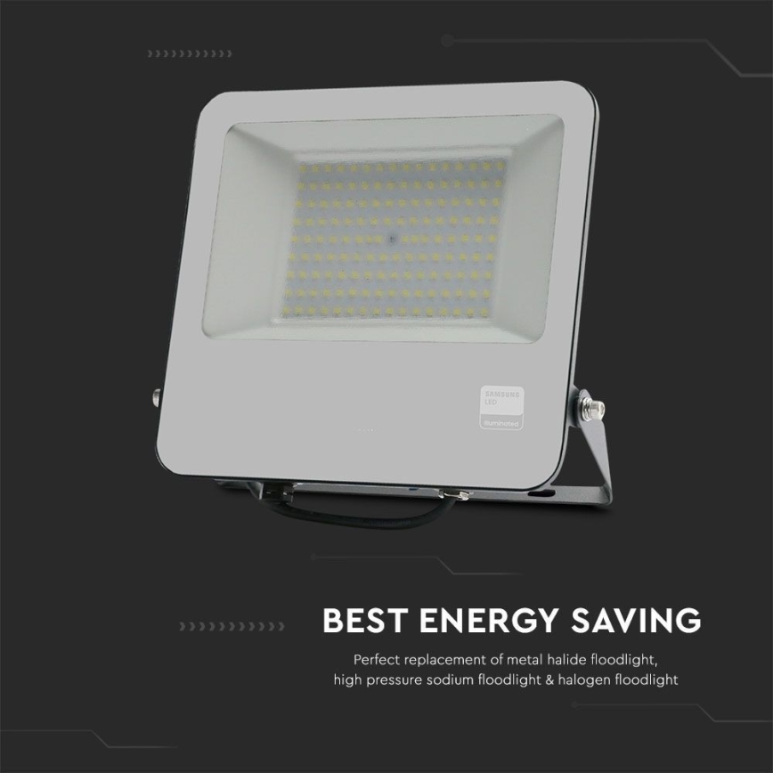 LED Reflektor SAMSUNG CHIP LED/100W/230V 6400K IP65 črna
