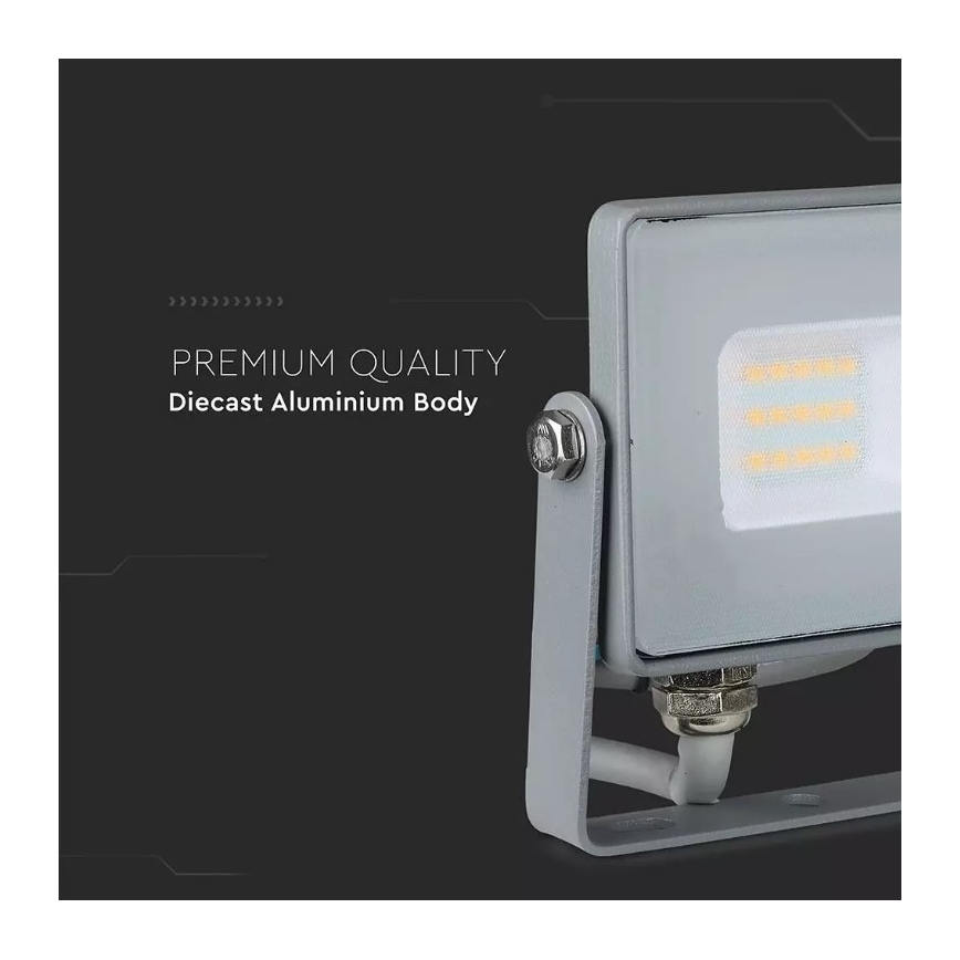 LED Reflektor SAMSUNG CHIP LED/10W/230V IP65 4000K siv