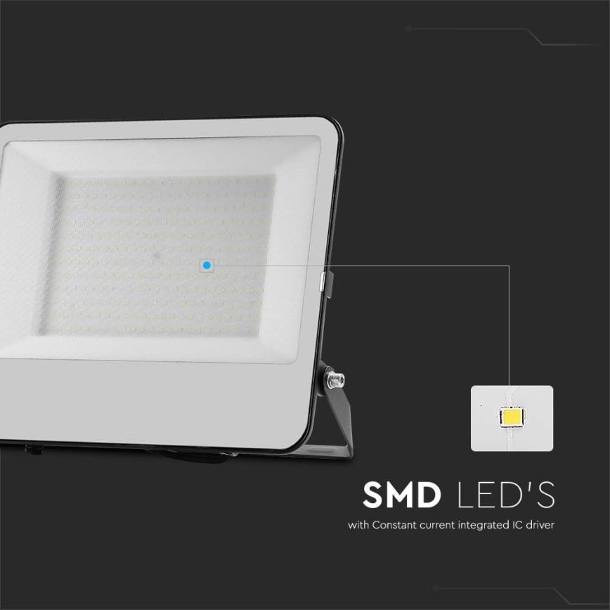 LED Reflektor SAMSUNG CHIP LED/200W/230V 4000K IP65 črna