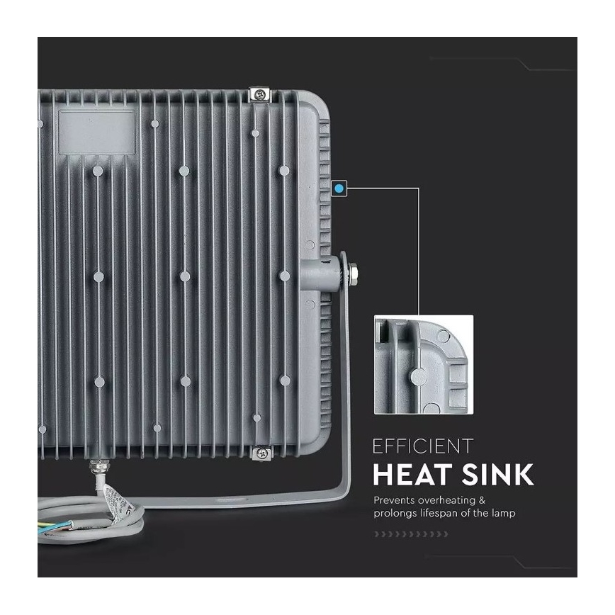 LED Reflektor SAMSUNG CHIP LED/300W/230V 6400K IP65 siv