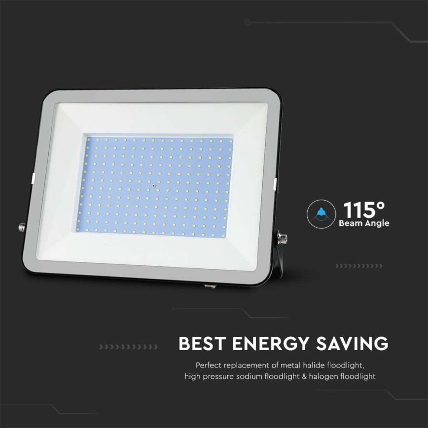LED Reflektor SAMSUNG CHIP LED/300W/230V 6500K IP65 črna